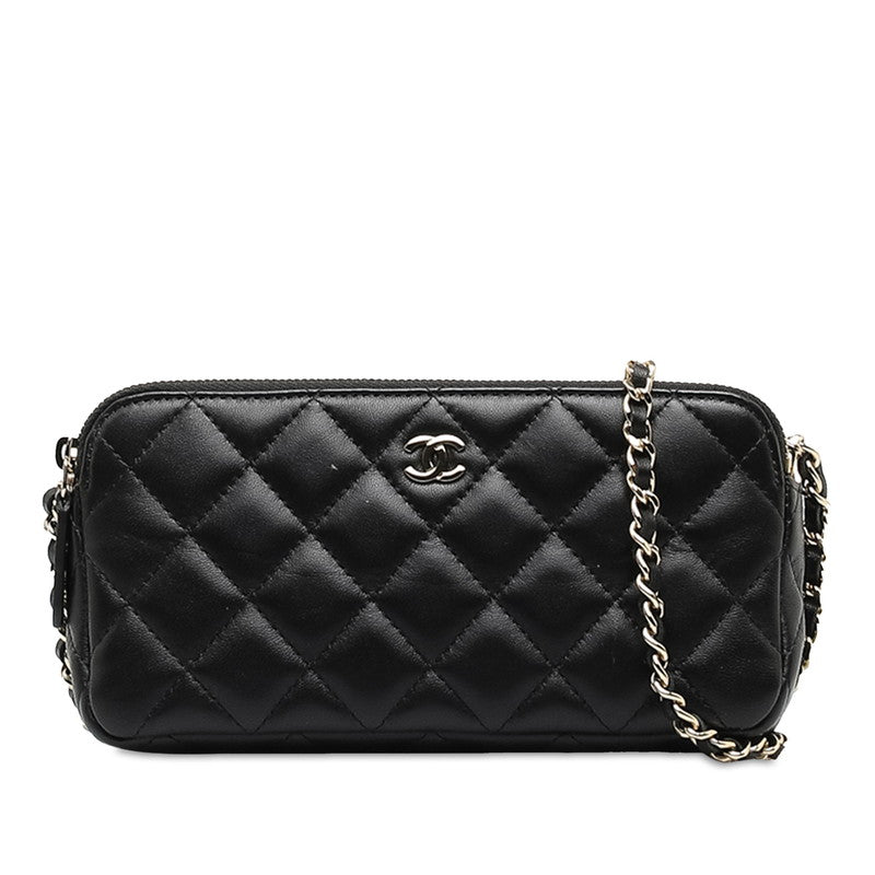 Chanel CC Matelasse Wallet on Chain Leather Long Wallet in Excellent condition