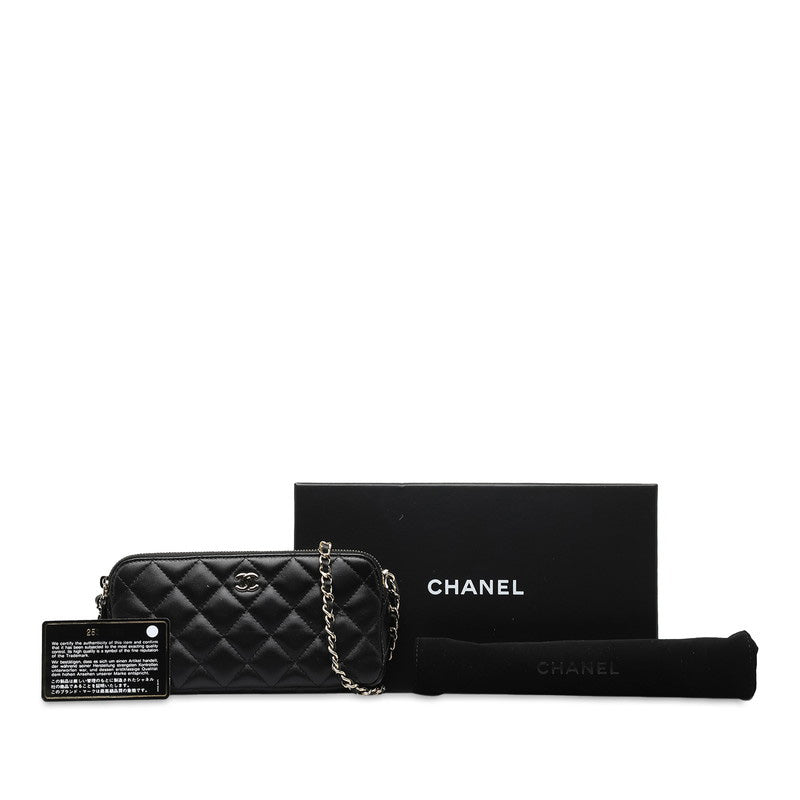 Chanel CC Matelasse Wallet on Chain Leather Long Wallet in Excellent condition
