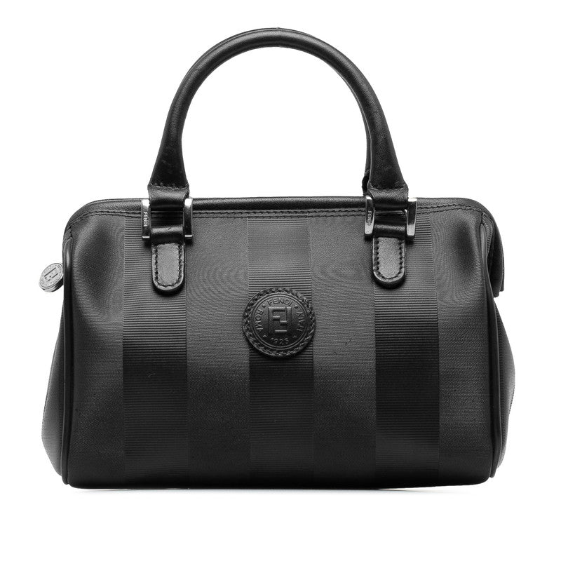 Fendi Pequin Mini Boston Bag  Canvas Handbag in Good condition
