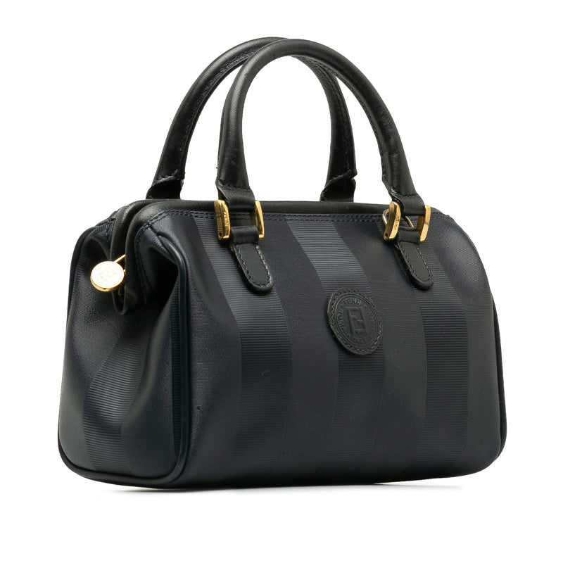 Fendi Pequin Mini Boston Bag  Canvas Handbag in Good condition