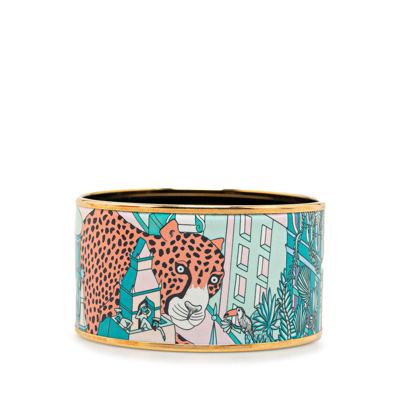 Hermes Extra Wide Printed Enamel Bangle  Enamel Bangle in Good condition