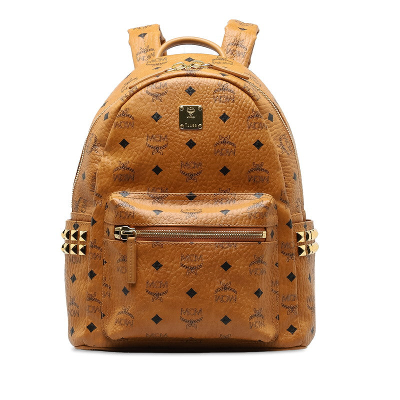 MCM Visetos Stark Backpack Leather Backpack MMKAAVE10 in Excellent condition