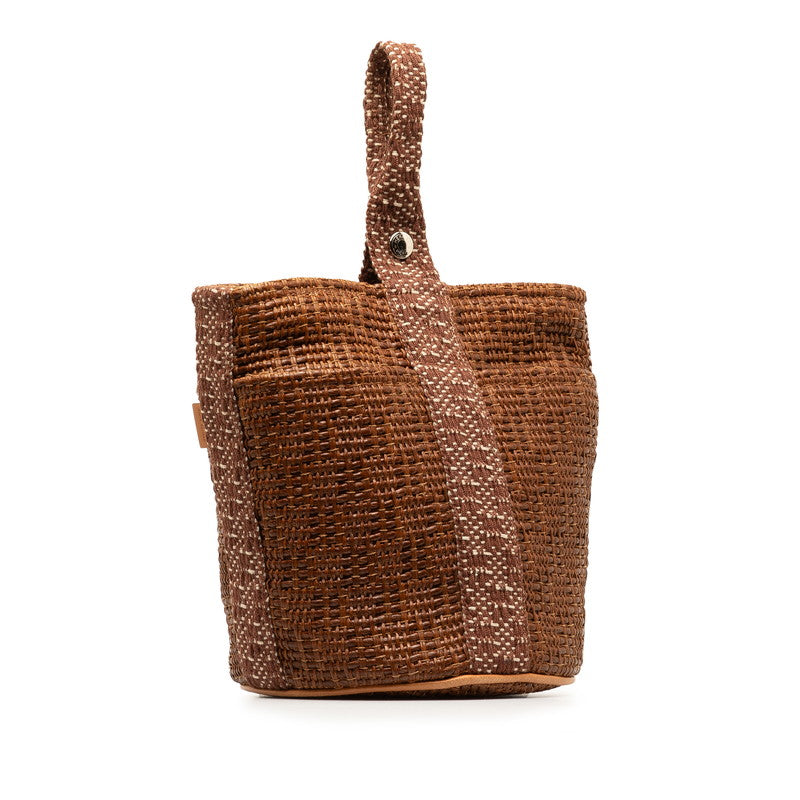 Hermes  Saxo Straw Bag Natural Material Handbag in Good condition