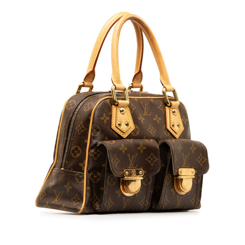 Louis Vuitton Manhattan PM Canvas Handbag M40026 in Good condition