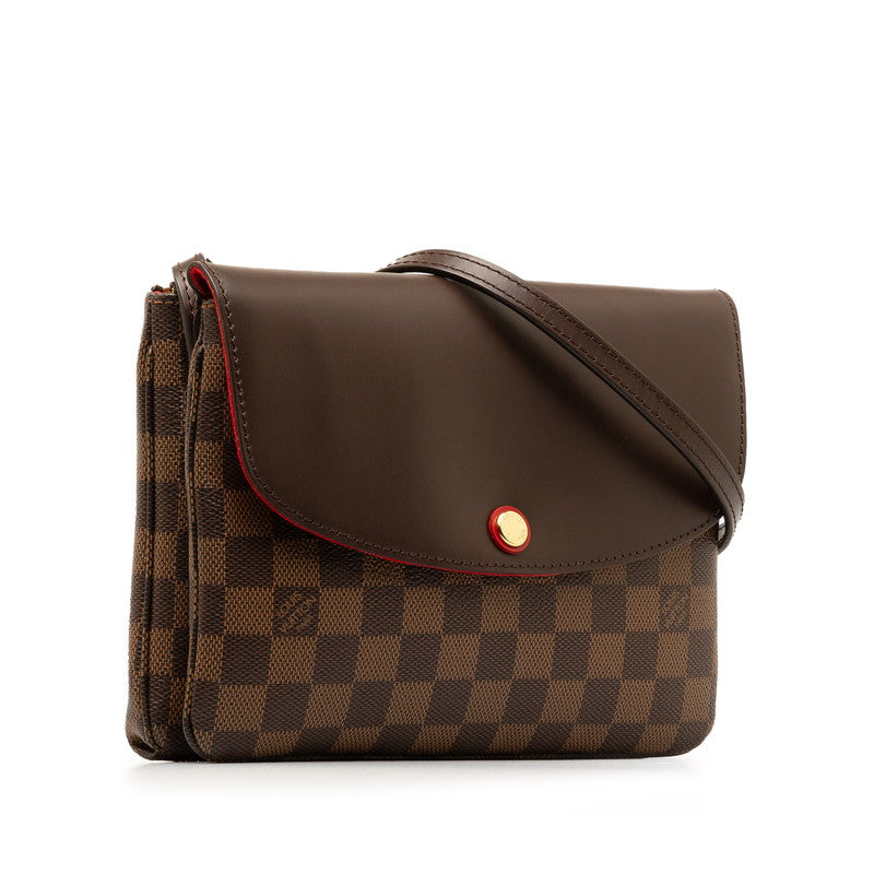 Louis Vuitton Damier Ebene Twice Canvas Crossbody Bag N48259 in Excellent condition