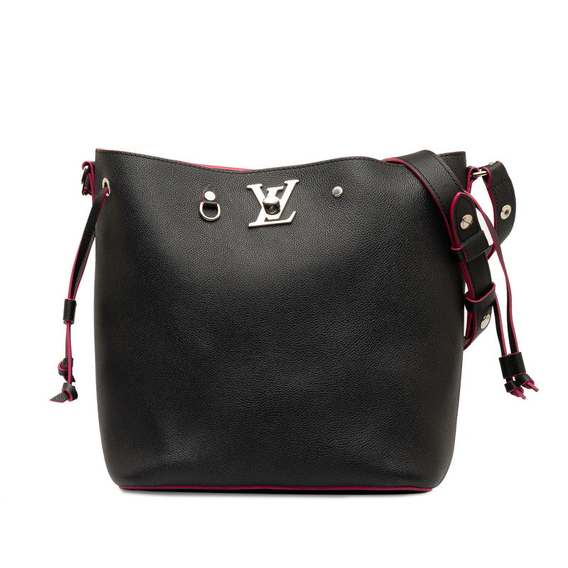 Louis Vuitton Lockme Bucket Leather Shoulder Bag M54677 in Good condition