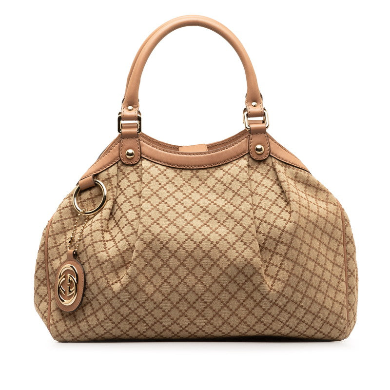 Gucci Diamante Sookie Handbag Tote Bag Canvas Tote Bag 211944 in Excellent condition