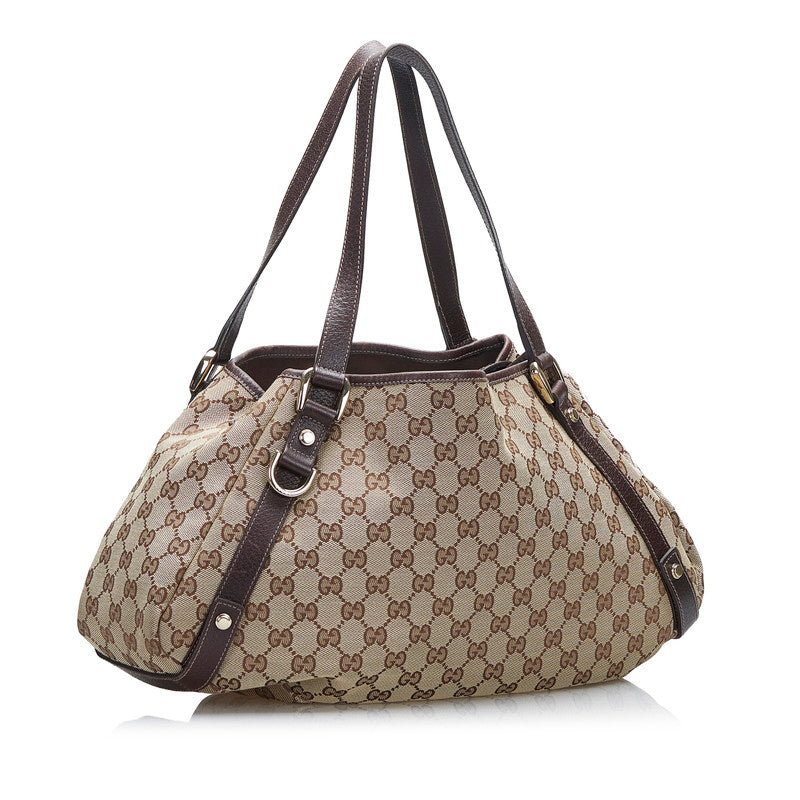 Gucci GG Canvas Abbey Shoulder Bag Canvas Tote Bag 130736 in Good condition