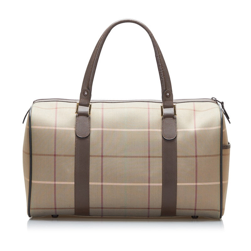 Plaid Canvas Travel Bag