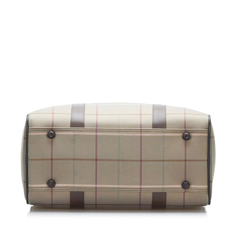 Plaid Canvas Travel Bag