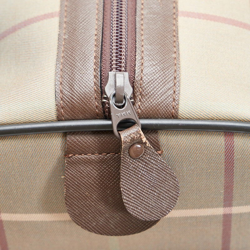 Plaid Canvas Travel Bag