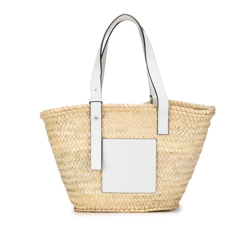 Loewe Raffia Basket Tote Bag  Natural Material Handbag in Good condition
