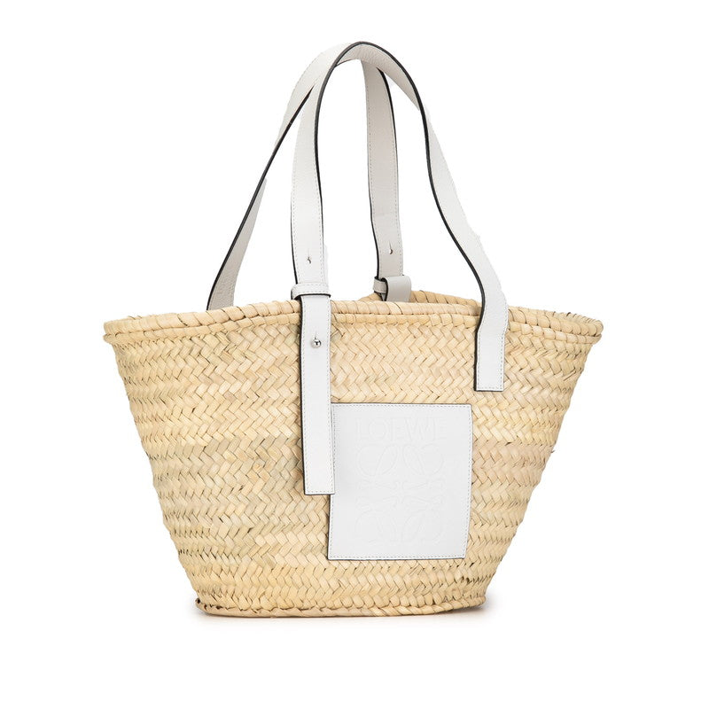 Loewe Raffia Basket Tote Bag  Natural Material Handbag in Good condition