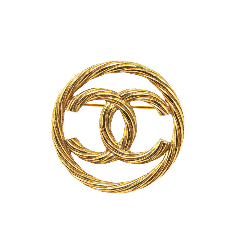 Chanel CC Logo Brooch Metal Brooch in Good condition