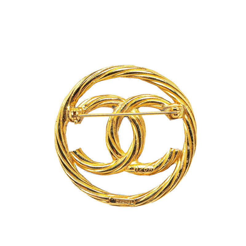 Chanel CC Logo Brooch Metal Brooch in Good condition
