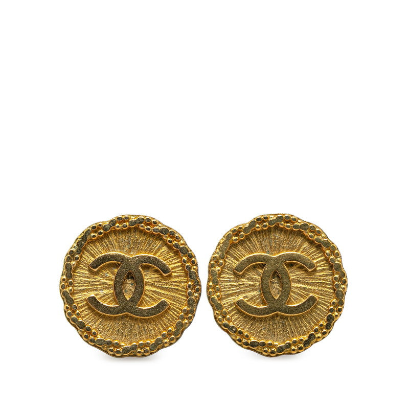 Chanel CC Clip On Earrings Metal Earrings in Good condition