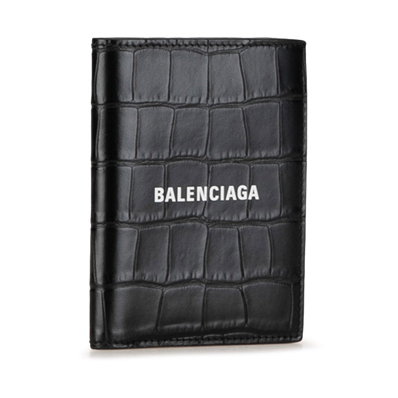 Balenciaga Cash Vertical Bifold Wallet Leather Short Wallet 681579 in Excellent condition