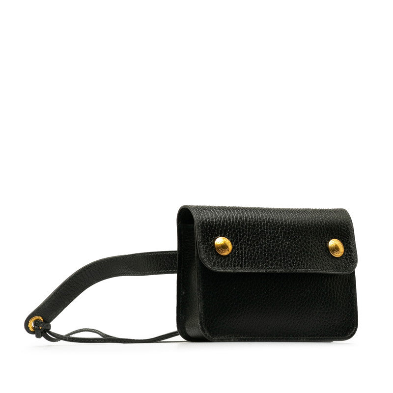 Hermes Courchevel Pochette Waist Bag Leather Belt Bag in Good condition