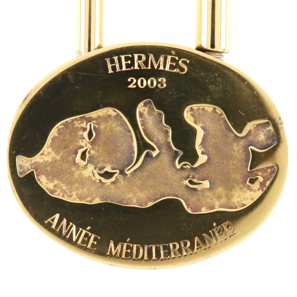 Hermes Gold Plated Cadena Keychain