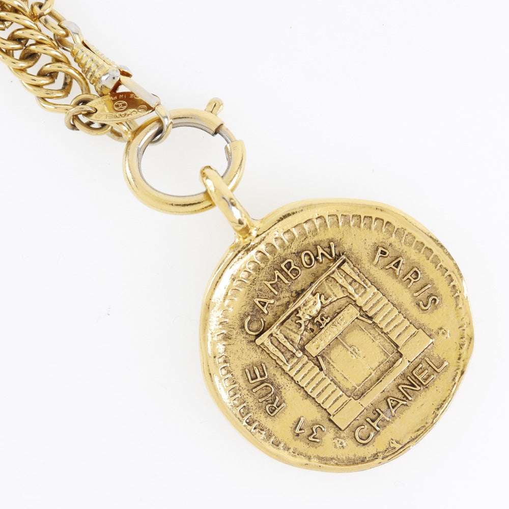 Chanel Necklace Gold Plated Coin