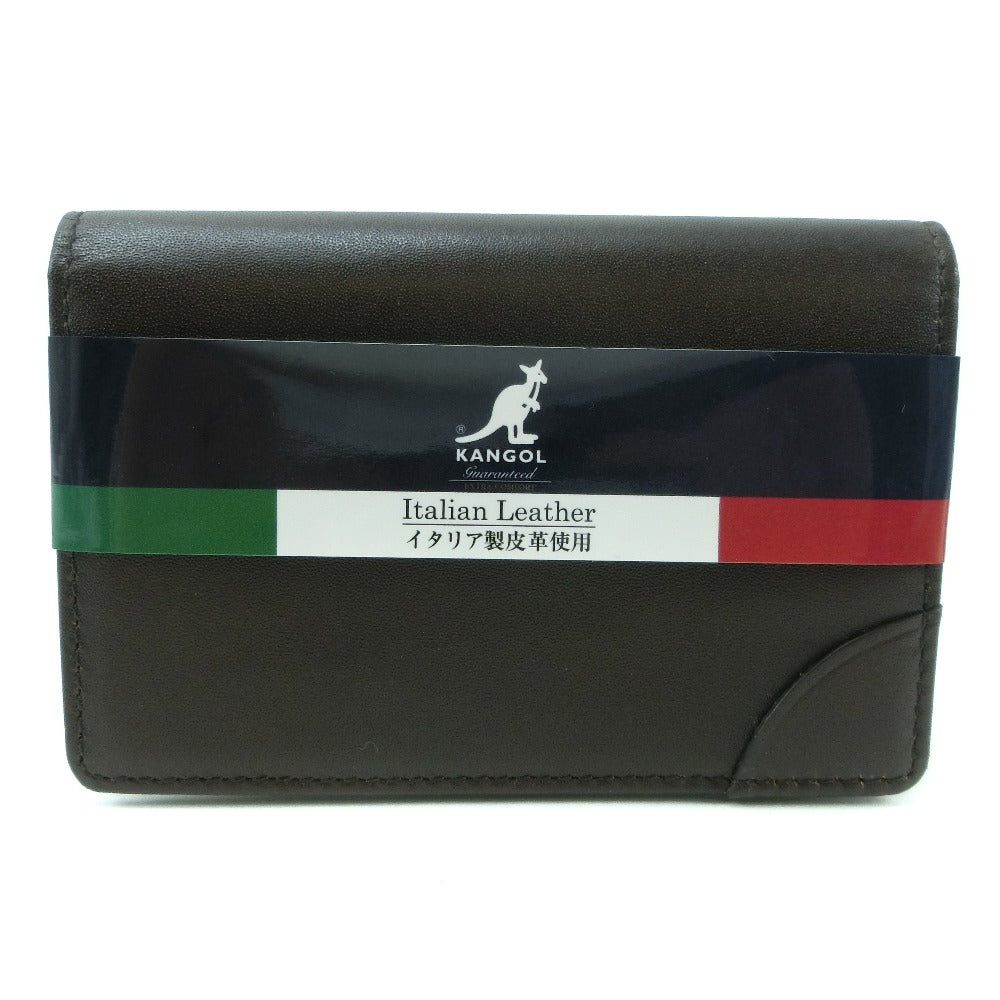 Kangol Leather Card Holder Brown