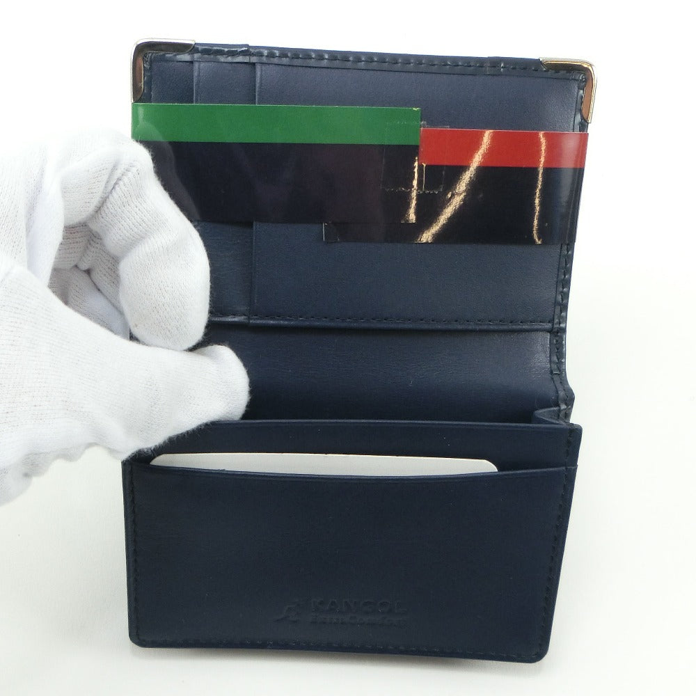 Kangol Leather Card Holder Navy