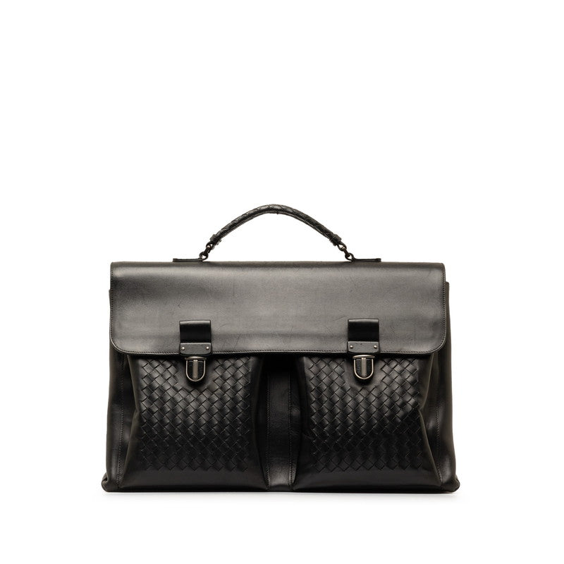 Bottega Veneta Intrecciato Leather Briefcase Business Bag Leather in Good condition