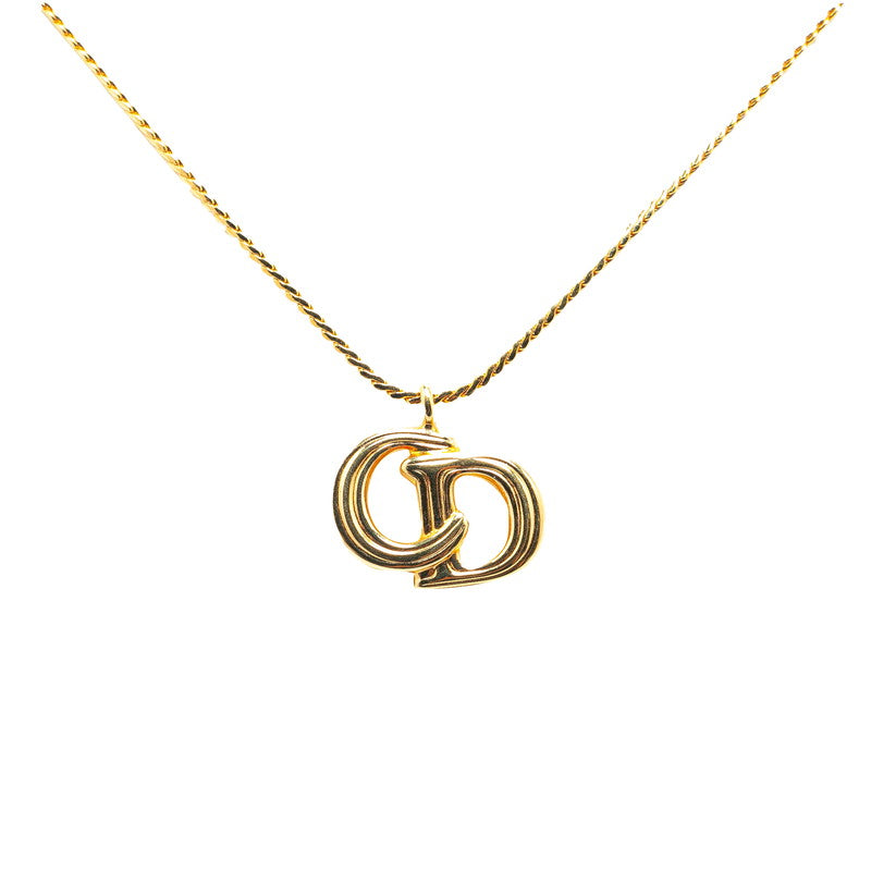 Dior CD Logo Pendant Necklace Metal Necklace in Excellent condition