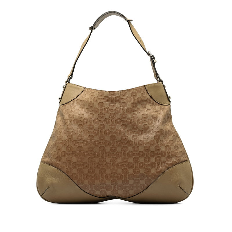Gucci Leather GG Horsebit Hobo Bag  Leather Shoulder Bag 272389 in Good condition