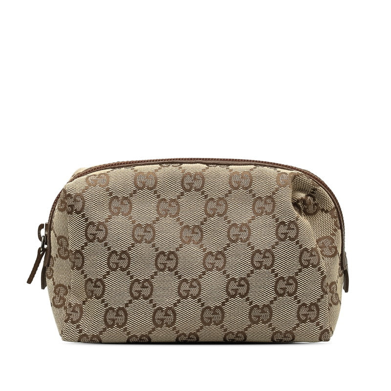 Gucci GG Canvas Cosmetic Pouch Canvas Vanity Bag 29595 in Good condition