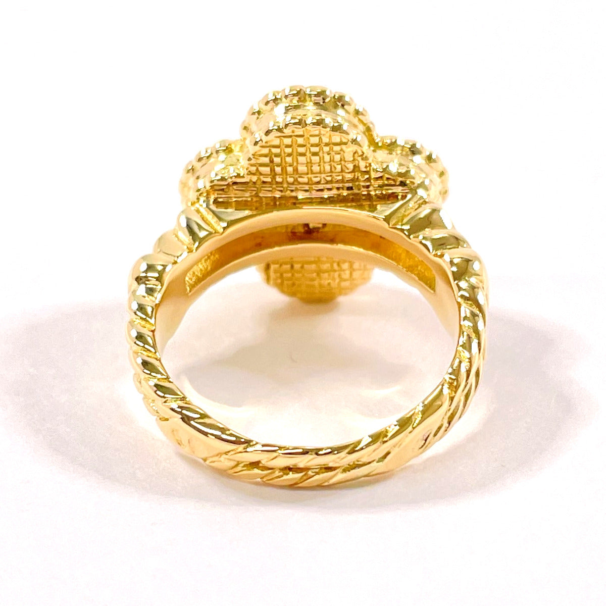 Van Cleef & Arpels Vintage Alhambra Ring K18 Gold Diamond