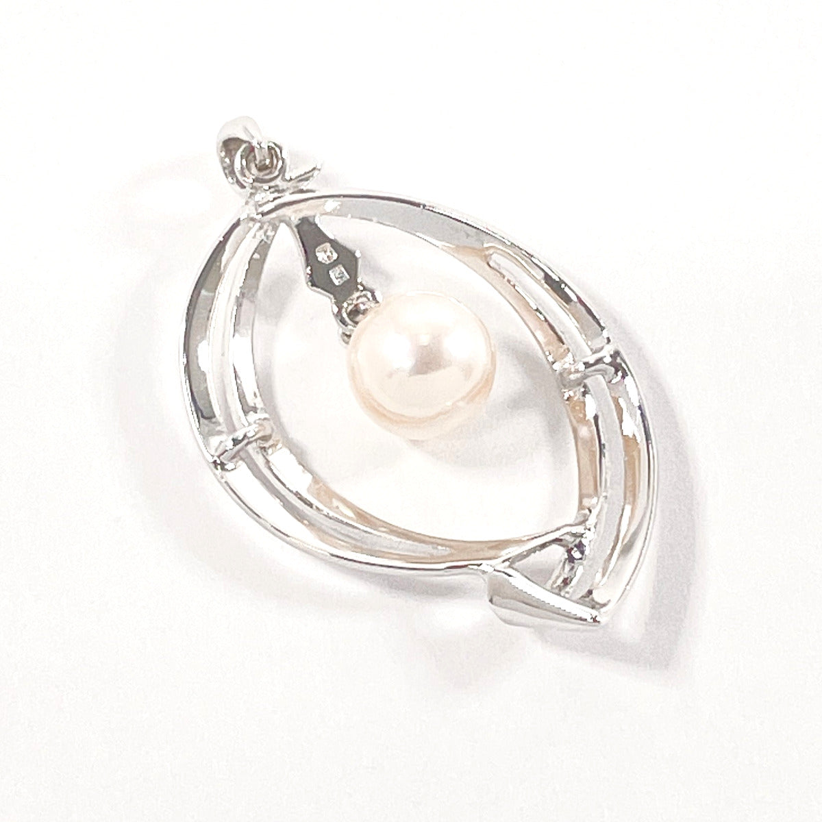 MIKIMOTO Silver Akoya Pearl Pendant Top