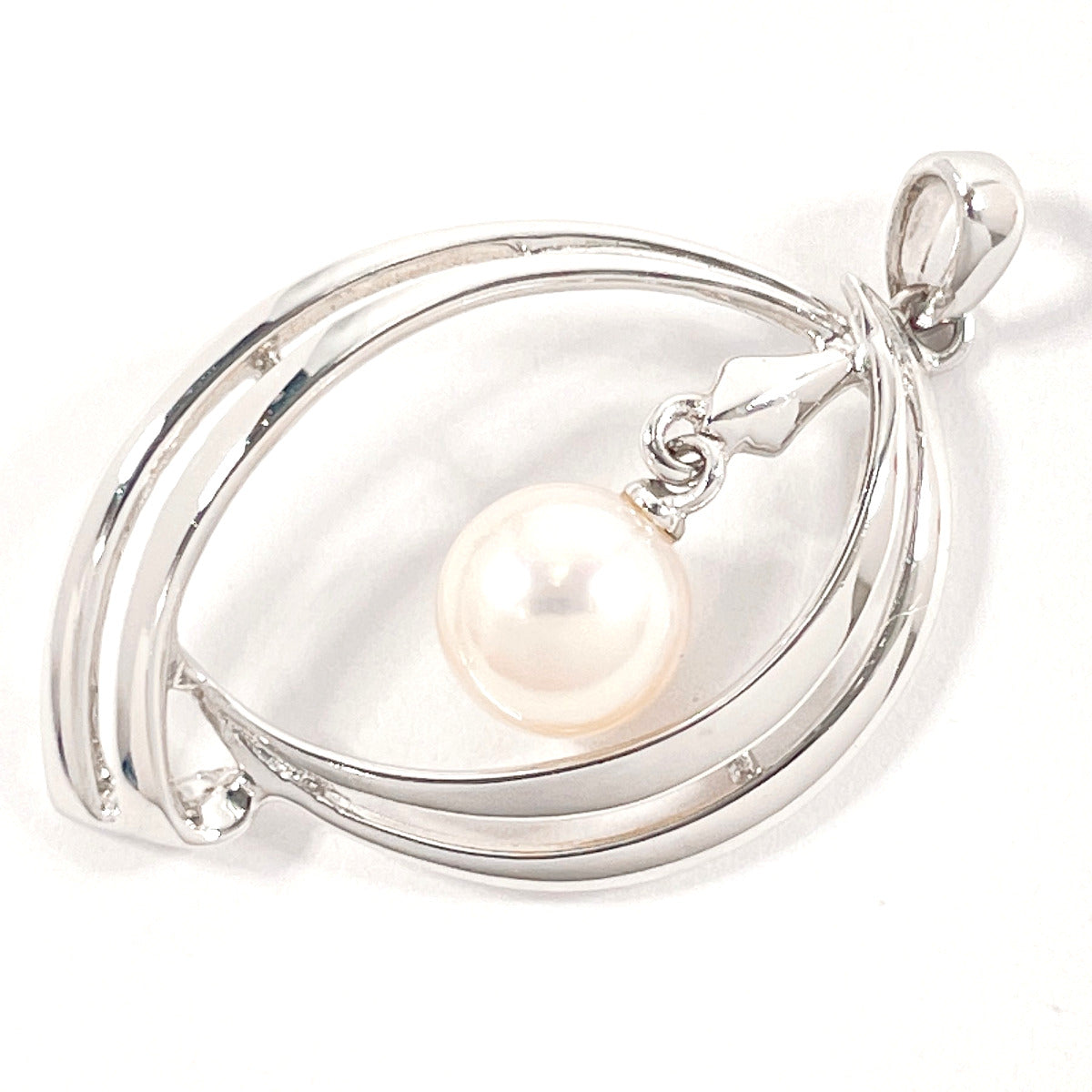 MIKIMOTO Silver Akoya Pearl Pendant Top