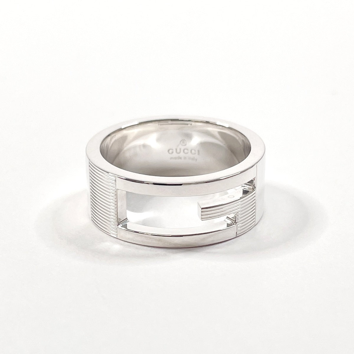 Gucci Silver 925 Cutout G Ring