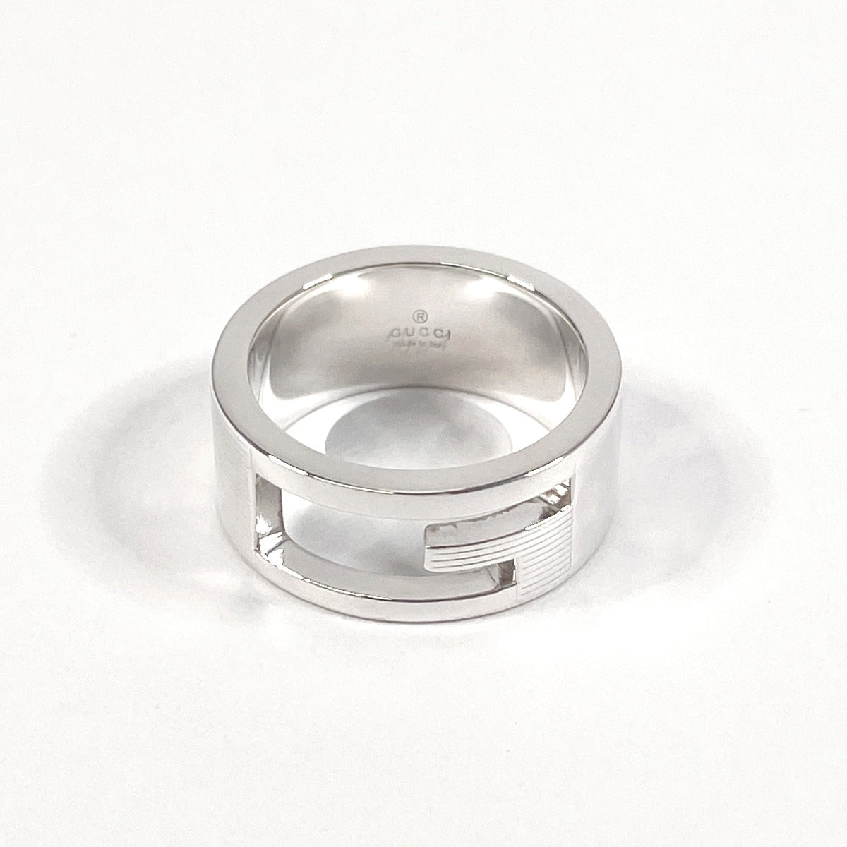 Gucci Silver 925 Cutout G Ring