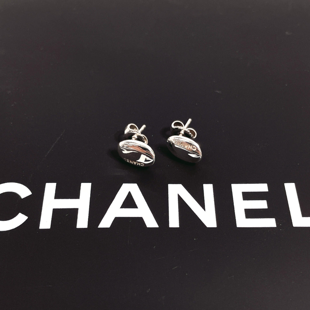 Chanel Silver 925 Bean Earrings