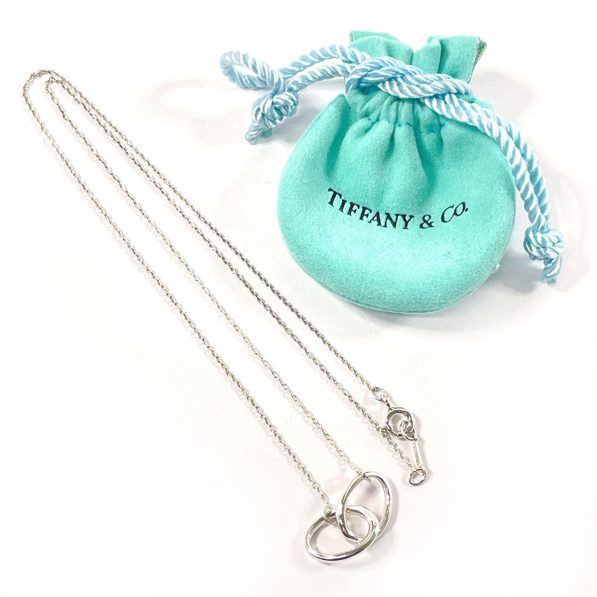 Tiffany & Co Silver Double Loop Elsa Peretti Necklace