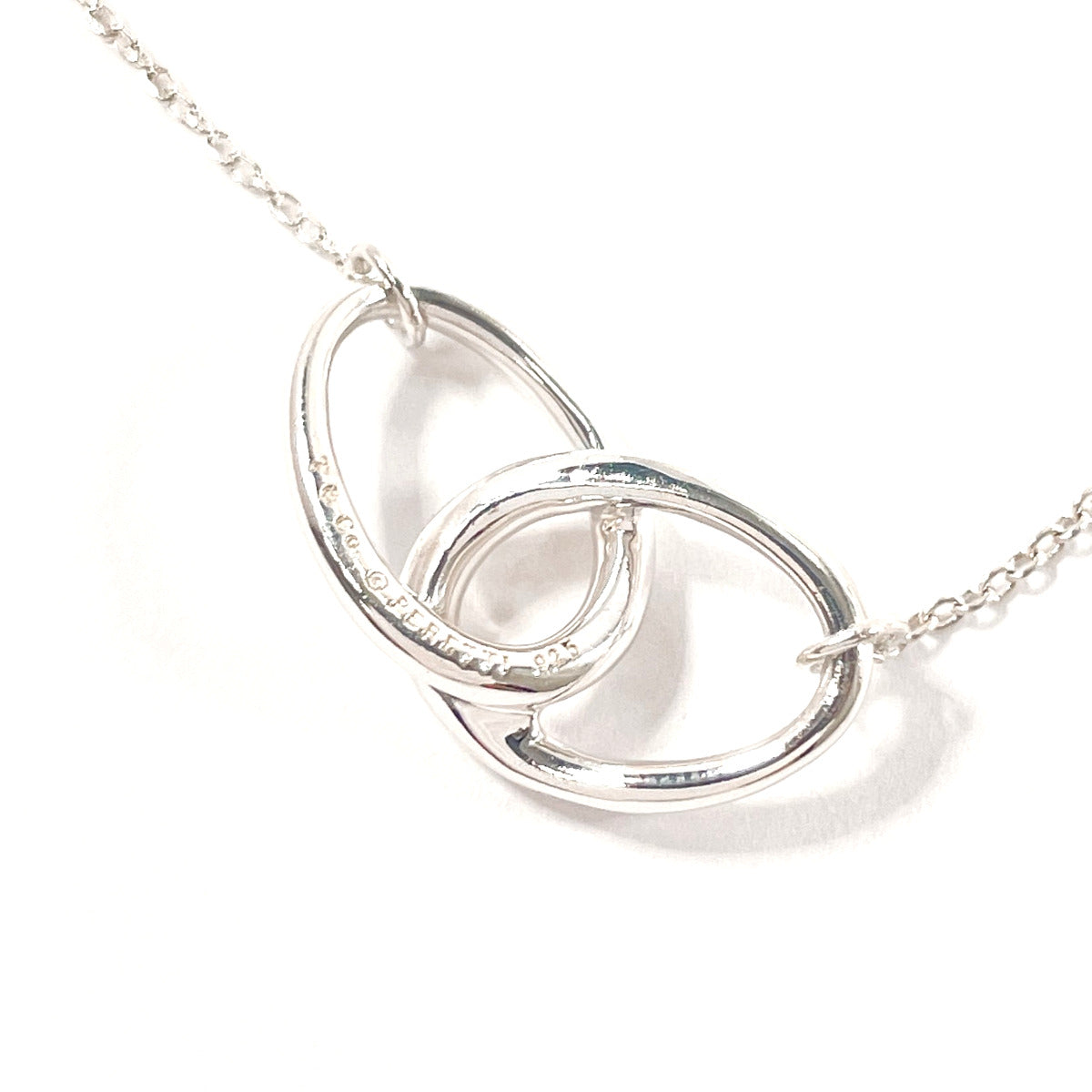 Tiffany & Co Silver Double Loop Elsa Peretti Necklace