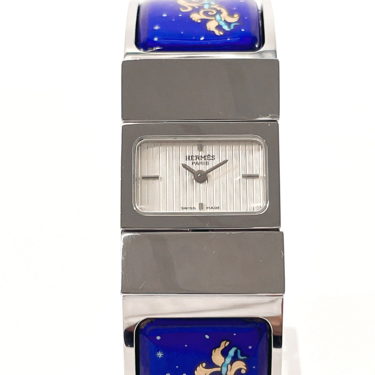 Hermes Stainless Steel Ceramic Bangle Watch LO1.210