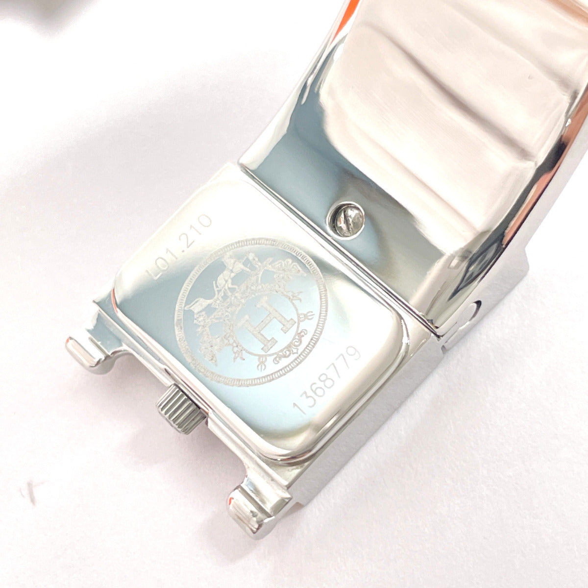 Hermes Stainless Steel Ceramic Bangle Watch LO1.210