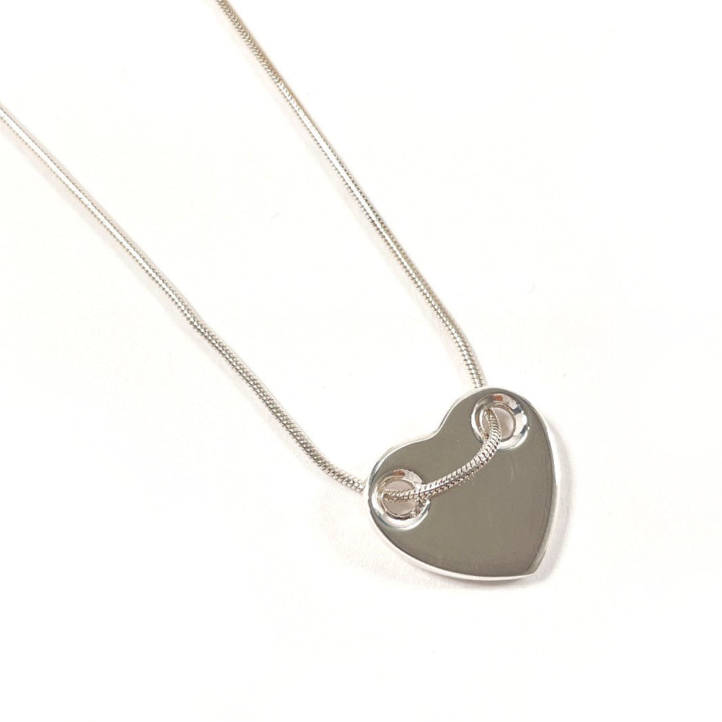 Tiffany & Co Silver 925 Heart Plate Necklace