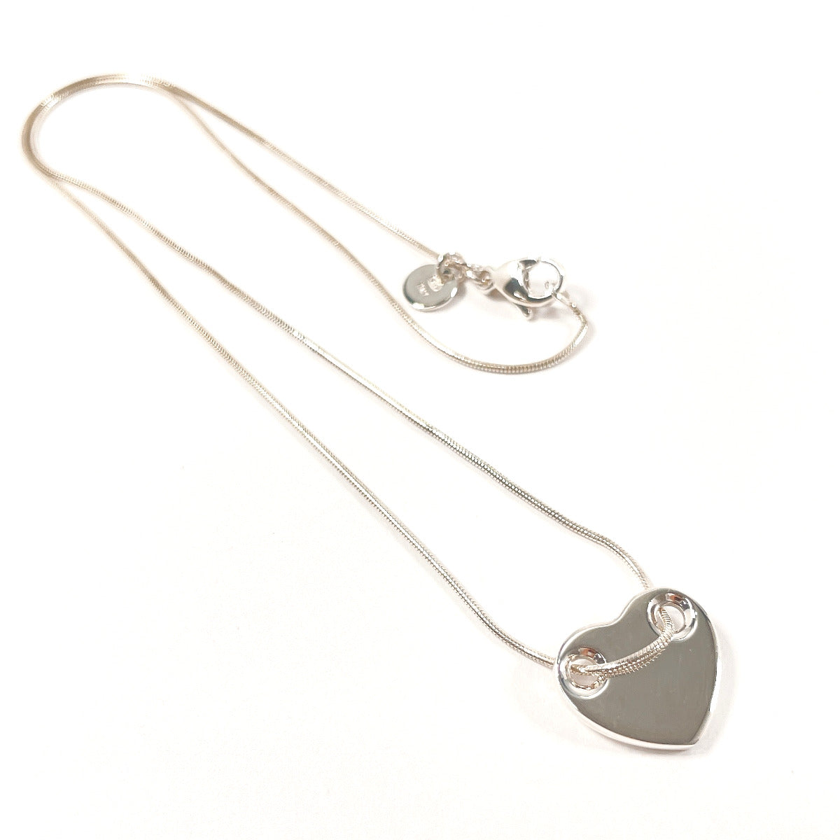 Tiffany & Co Silver 925 Heart Plate Necklace