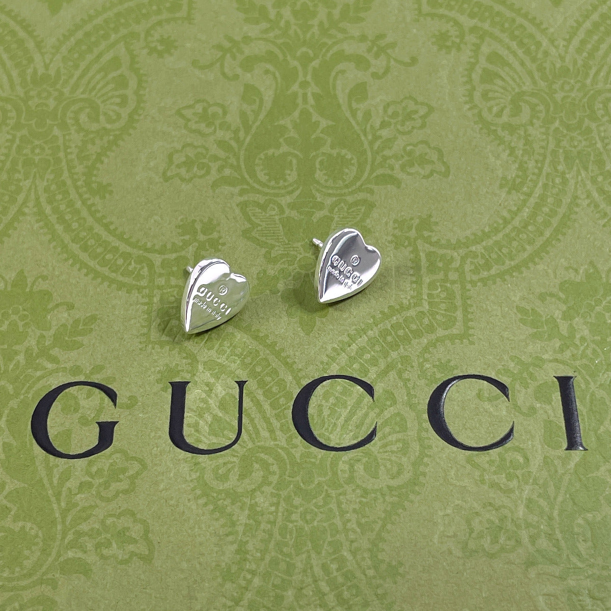 Gucci Silver 925 Heart Earrings