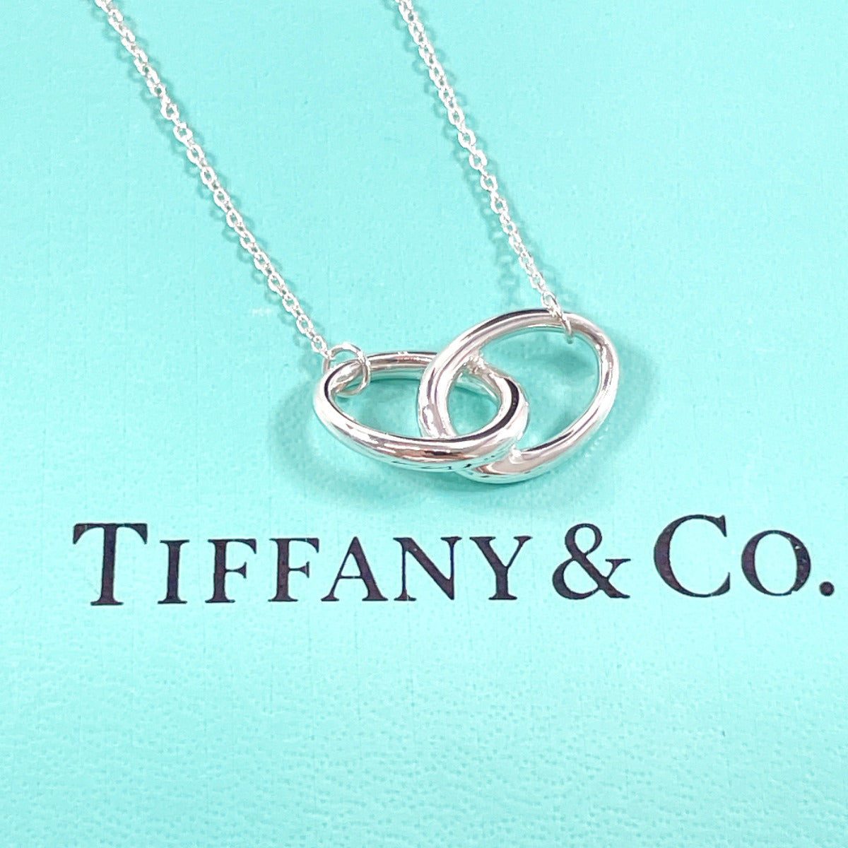 Tiffany & Co Elsa Peretti Double Loop Necklace Silver 925