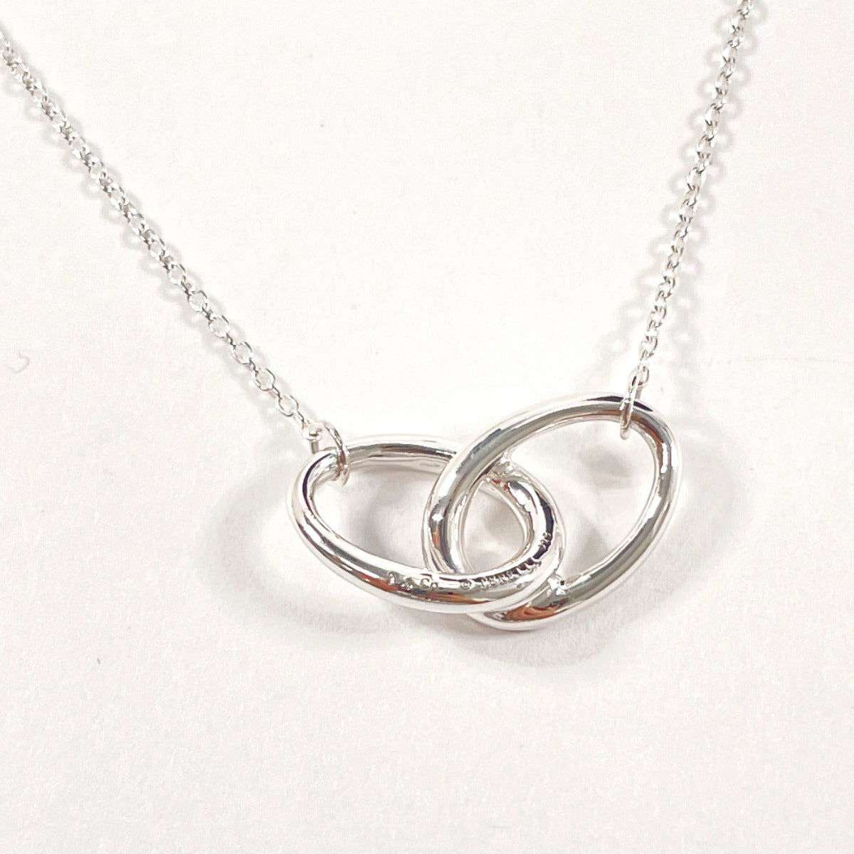 Tiffany & Co Elsa Peretti Double Loop Necklace Silver 925