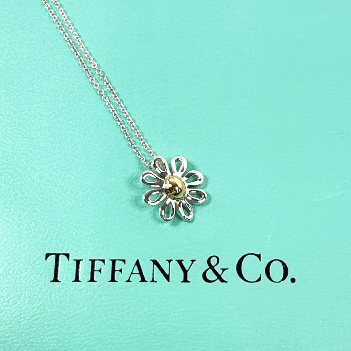 Tiffany & Co Daisy Flower Necklace Silver 925/K18 Gold