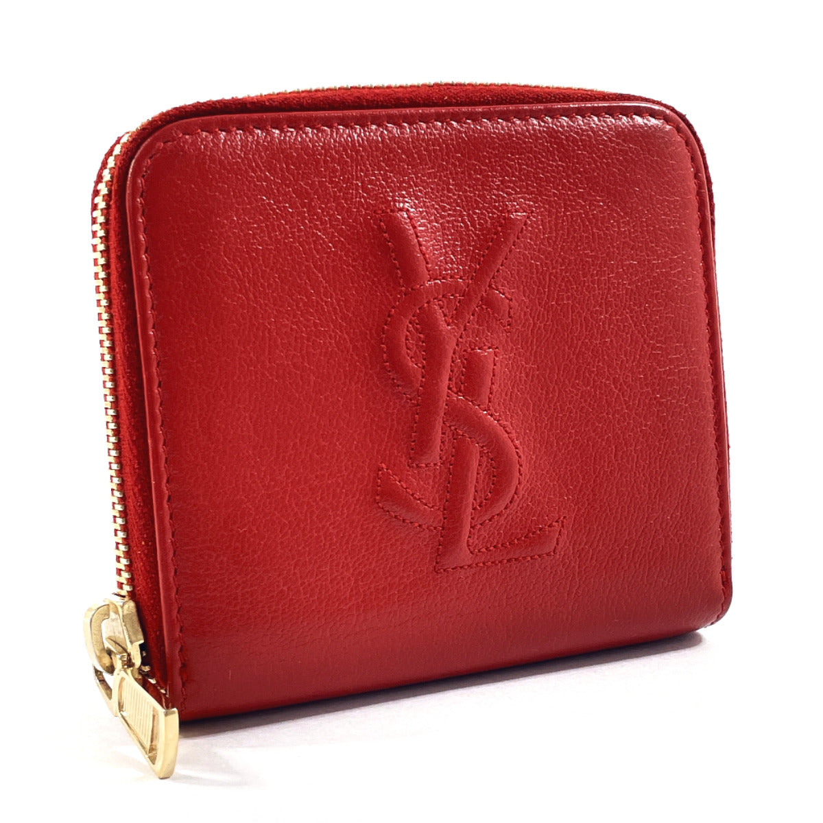 Yves Saint Laurent Leather Compact Zip Wallet