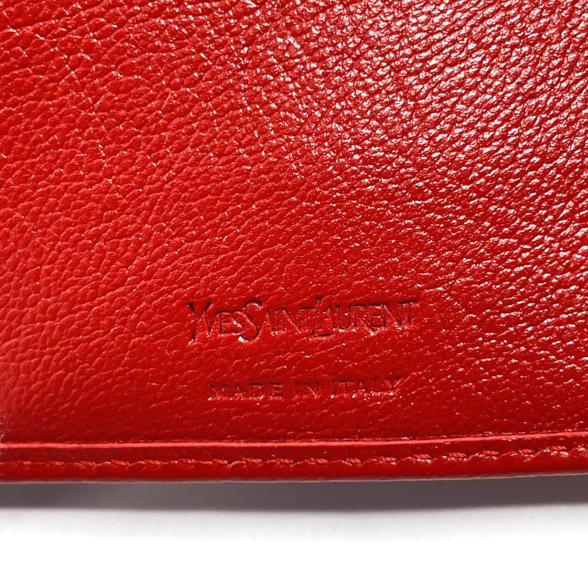 Yves Saint Laurent Leather Compact Zip Wallet