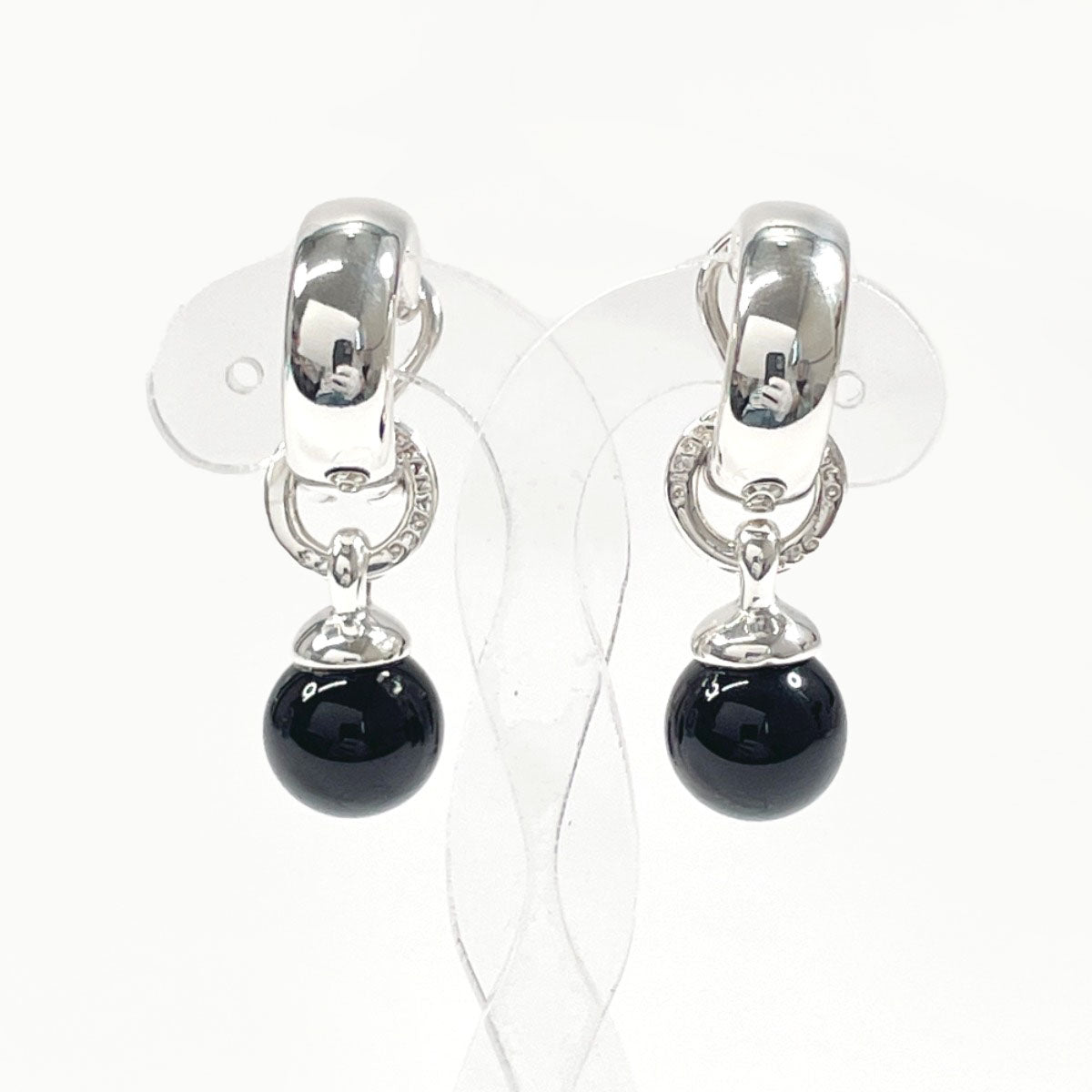 Tiffany & Co Silver 925 Onyx Earrings