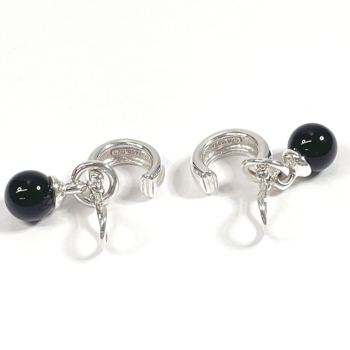 Tiffany & Co Silver 925 Onyx Earrings